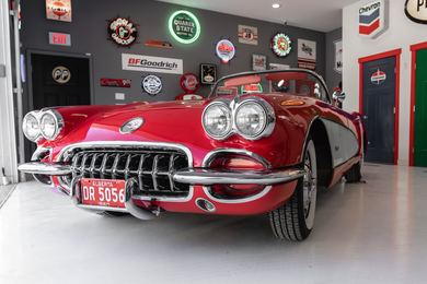 Red classic car